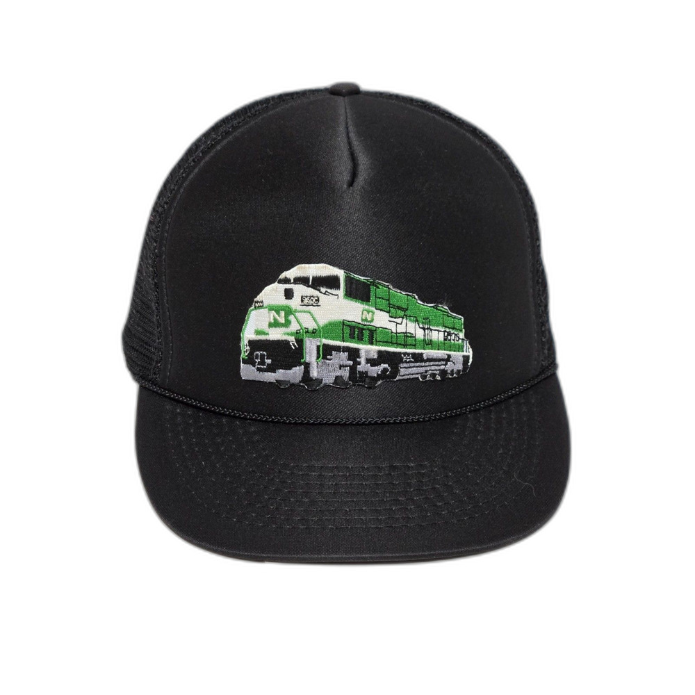 Vintage Burlington Northern Train Trucker Hat | Otto Cap | Adjustable Snapback